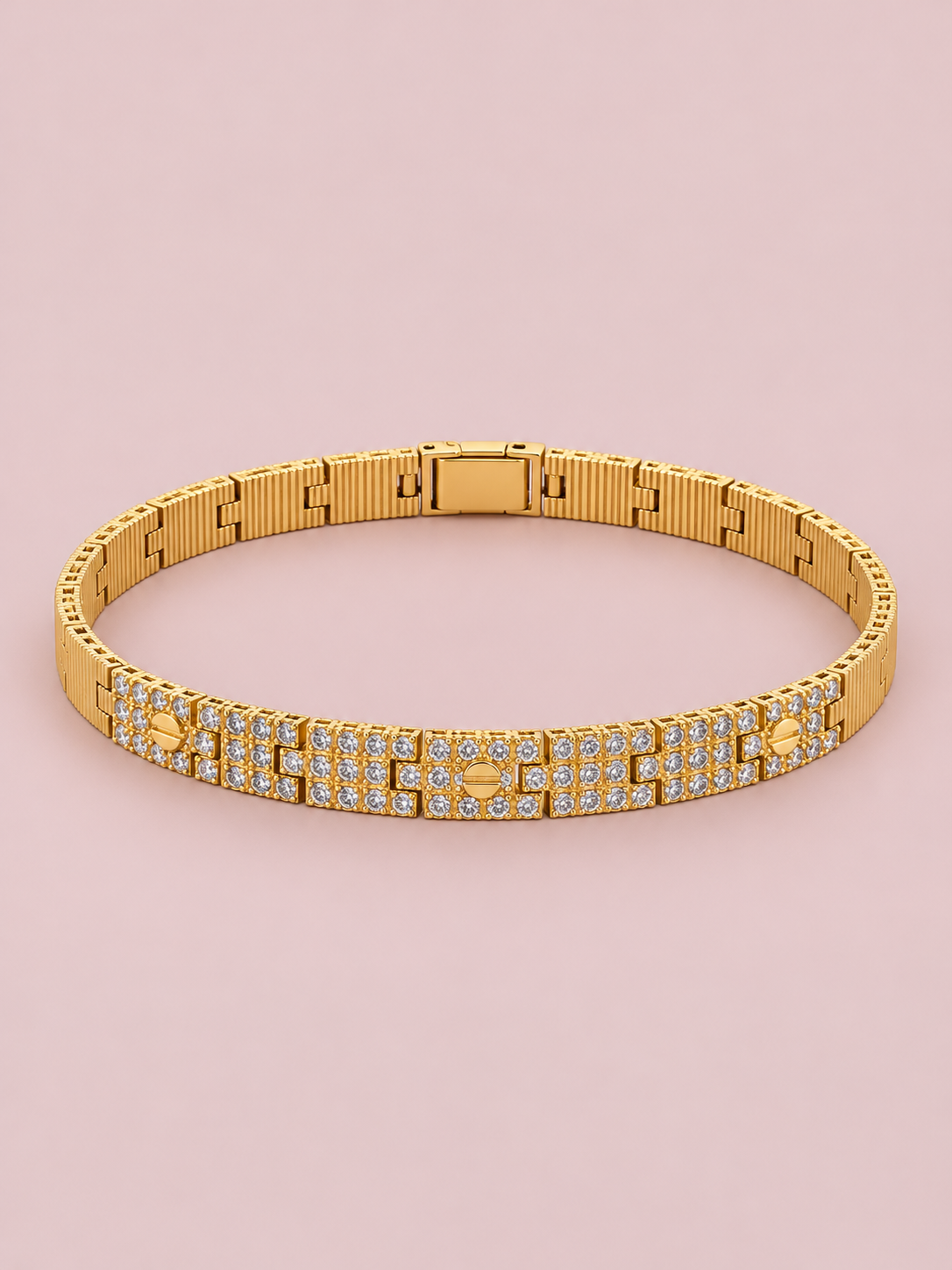 Pulsera eslabones cristales