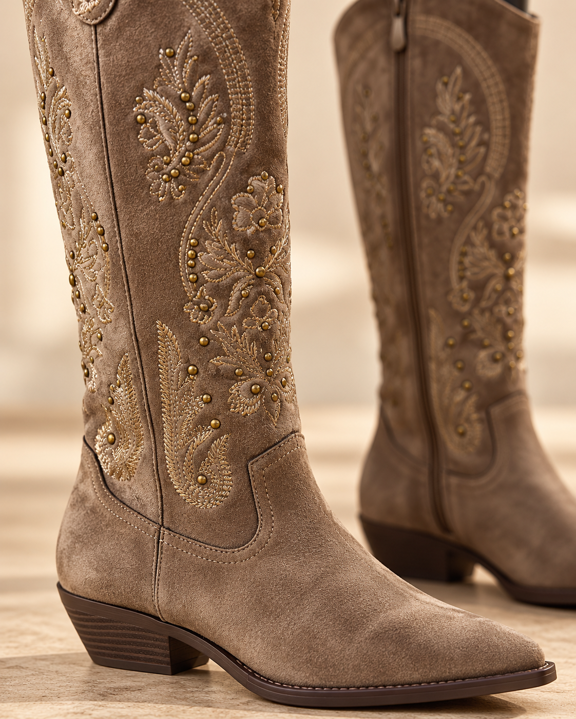 BOTA ALTA CAMPERA SERRAJE TAUPE