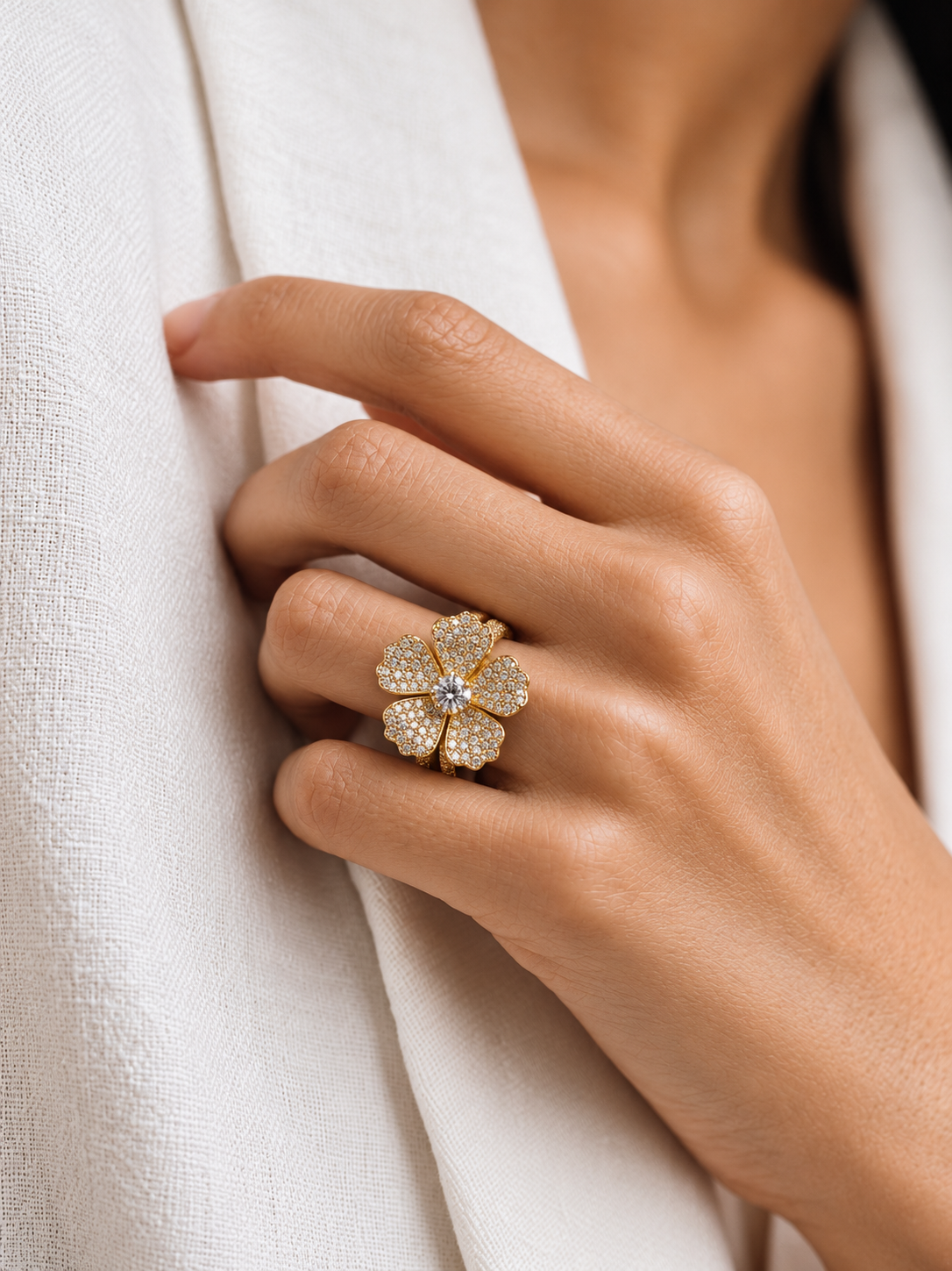 ANILLO FLOWER CHRYSTAL