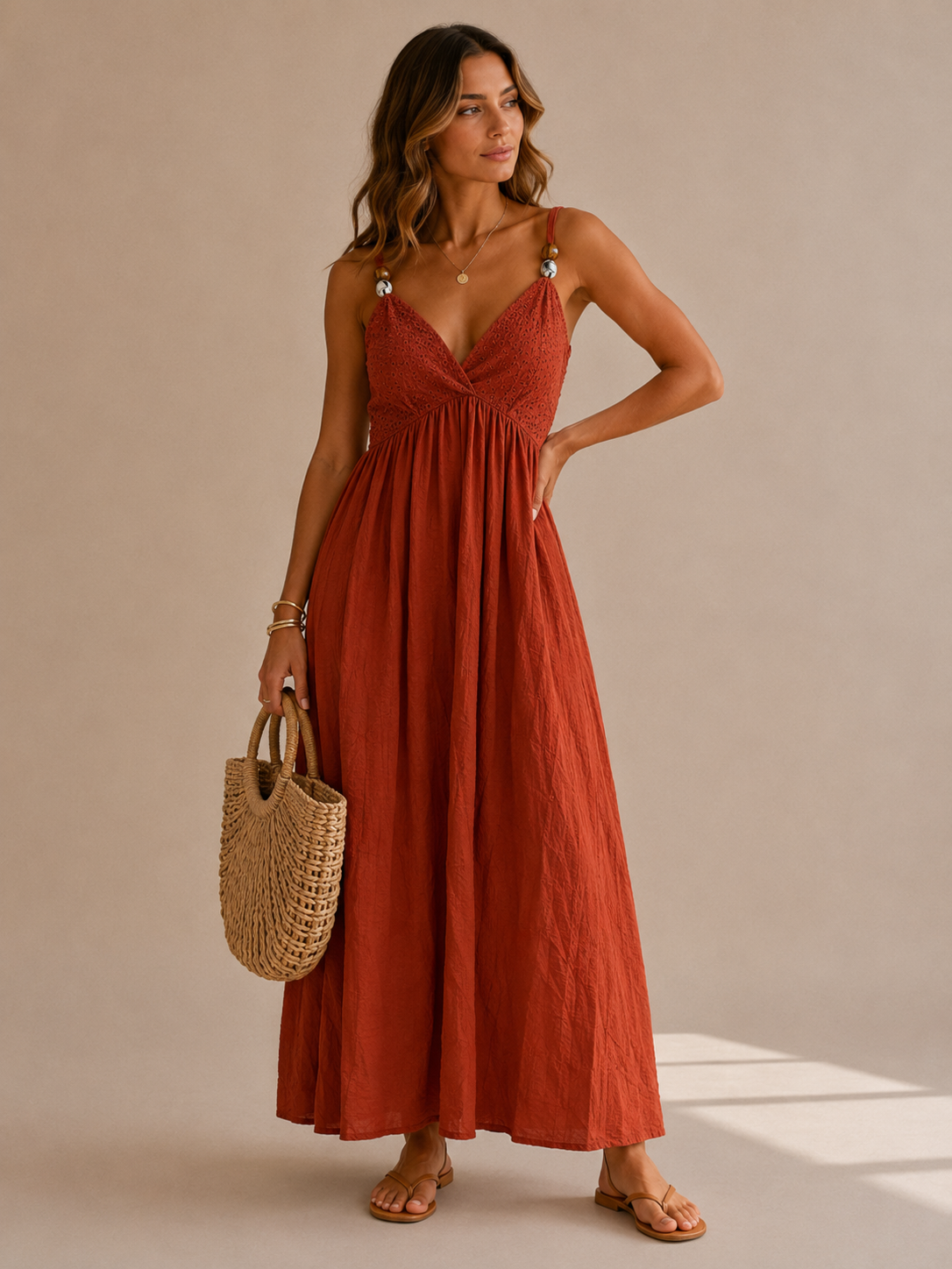 VESTIDO MIDI BORDADO BIANCA