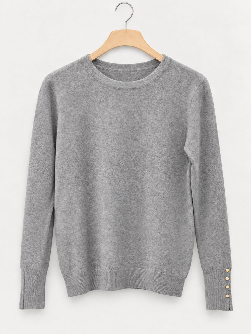 JERSEY CUELLO REDONDO BOTONES MANGA