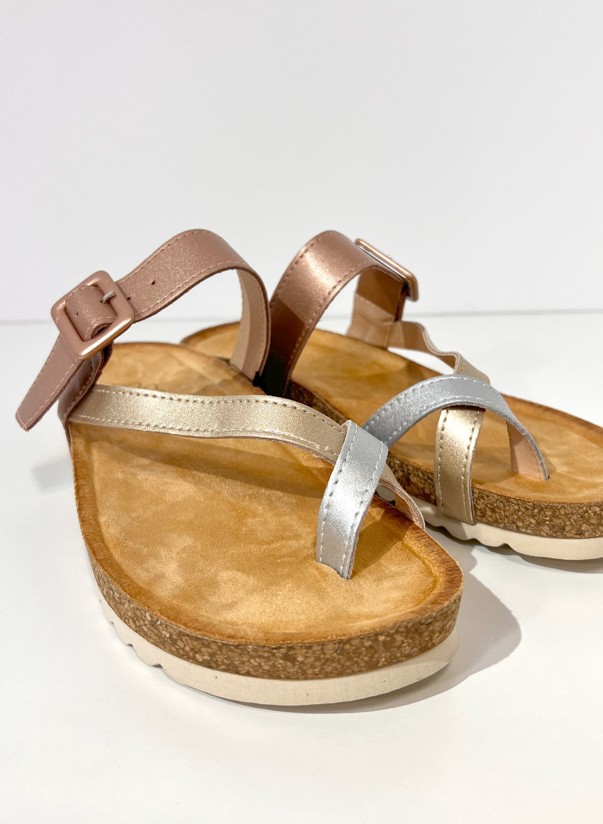 BIO-SANDALE BRONZEFARBENES LEDER