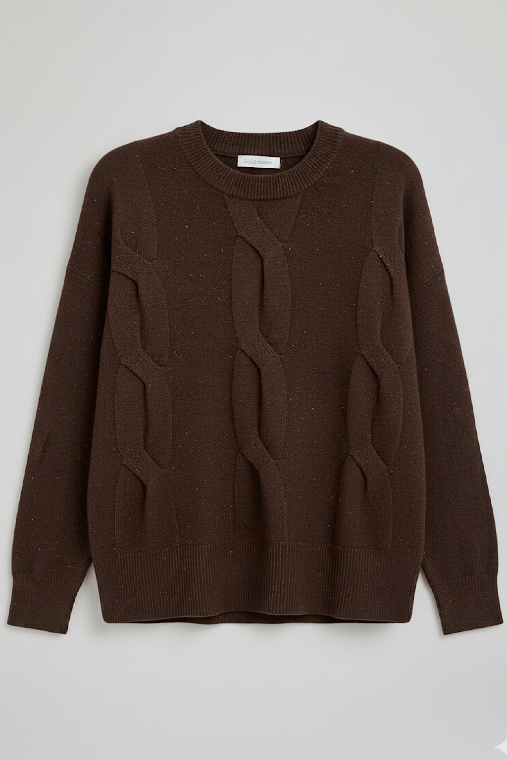 PULL EN TRICOT TORSADÉ PAILLETTÉ