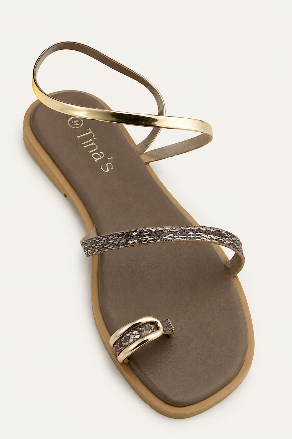 SANDALIA PLANA MUSE CAMEL
