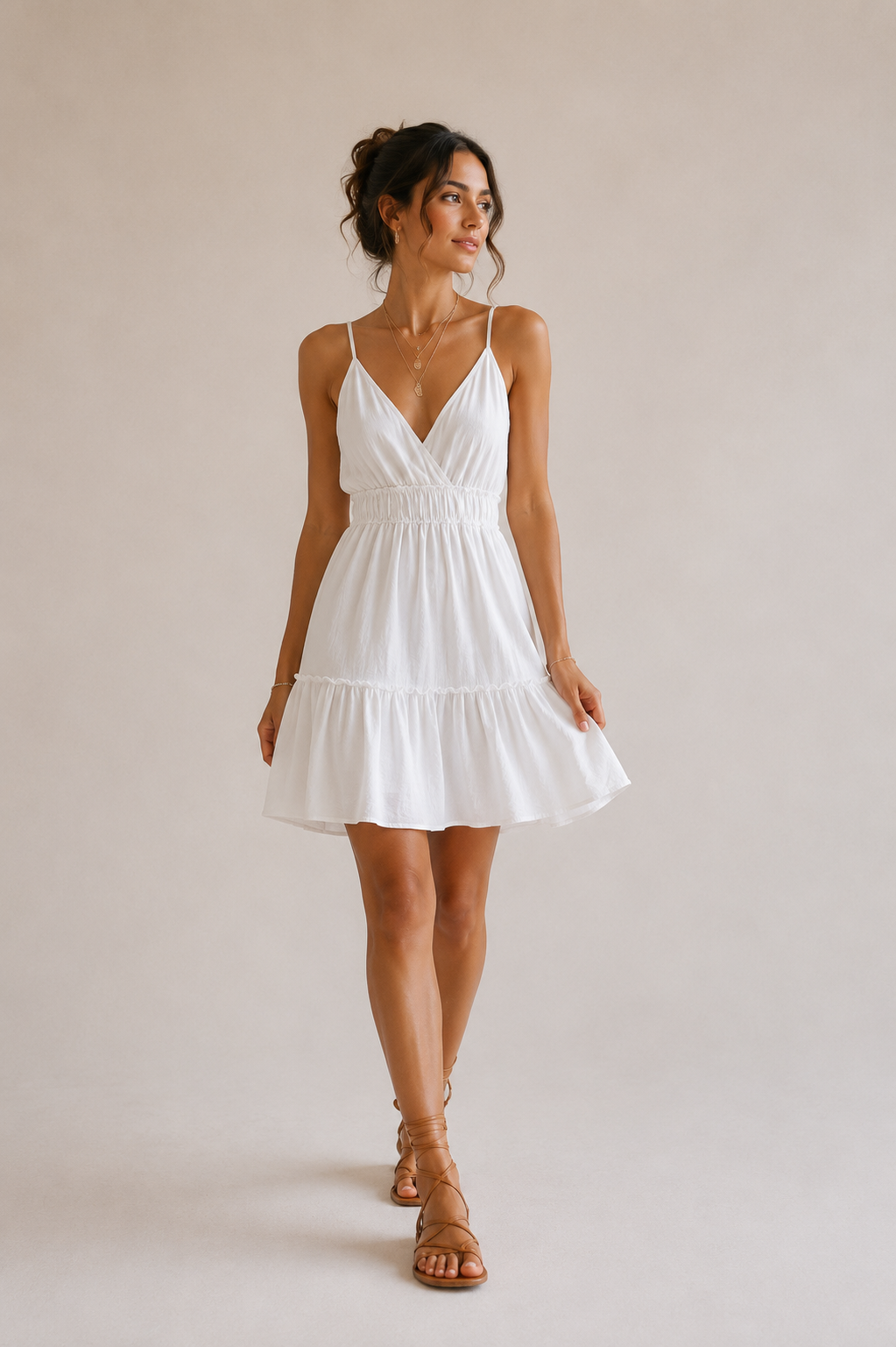 VESTIDO CORTO VOLANTES SINDY