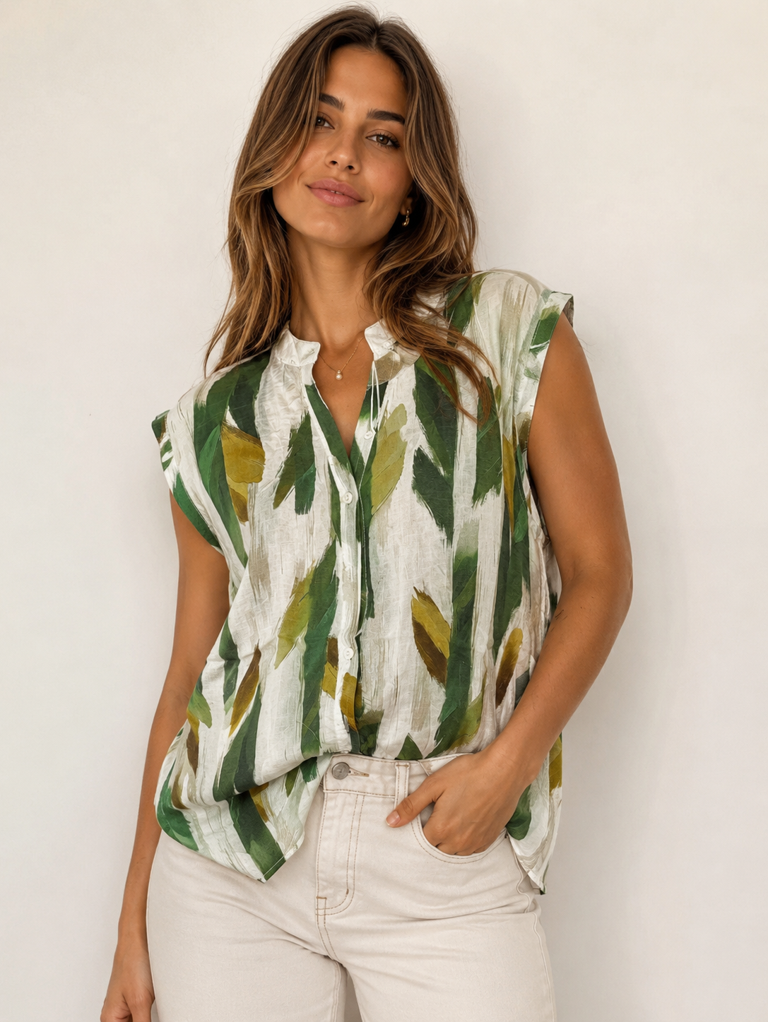 CAMISA SIN MANGAS SABANA