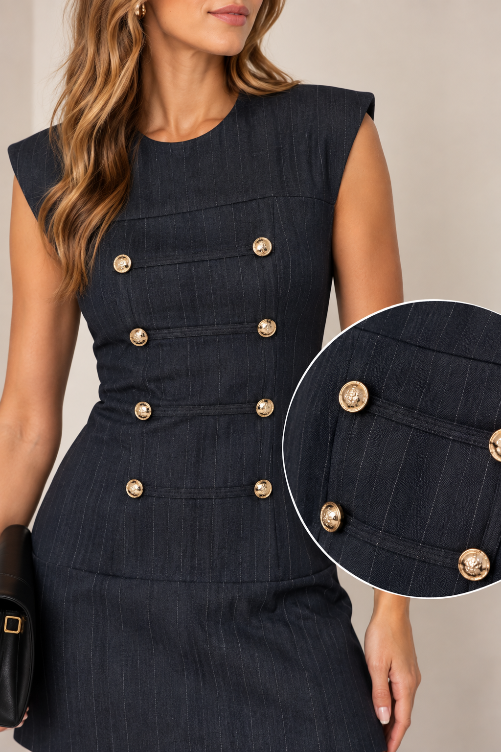 VESTIDO DEMIN ELASTICO RAYA DIPLOMATICA