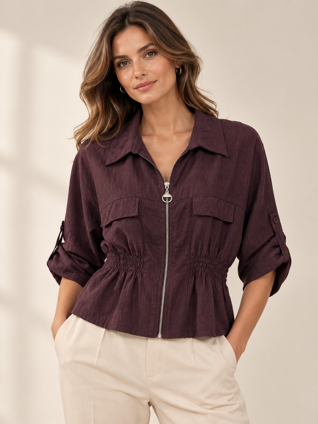CHAQUETA SAKURA CINTURA AJUSTADA