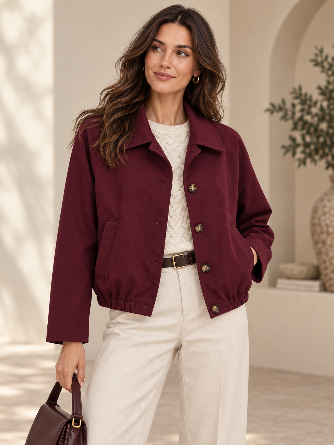 BOMBER BOTONES OLIVIA