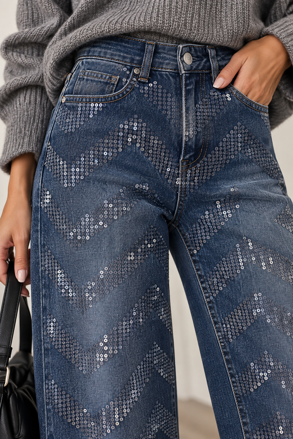 PANTALON GLOBO LENTEJUELAS