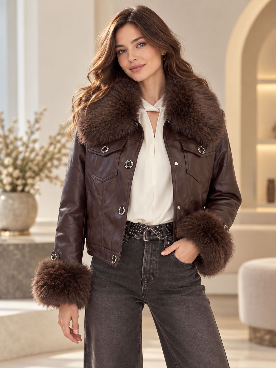 CHAQUETA POLIPIEL PELITO SABINA