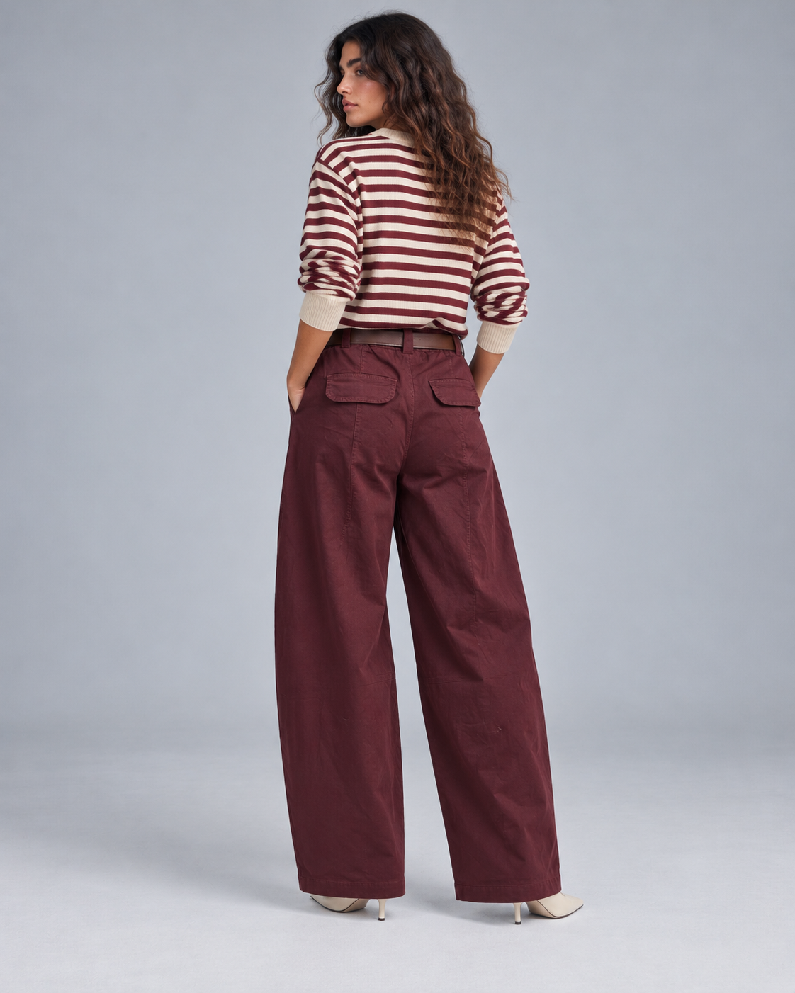 PANTALON GLOBO CON CINTURON