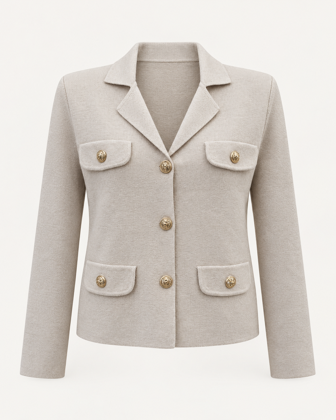 CHAQUETA PUNTO BOTONES DORADOS