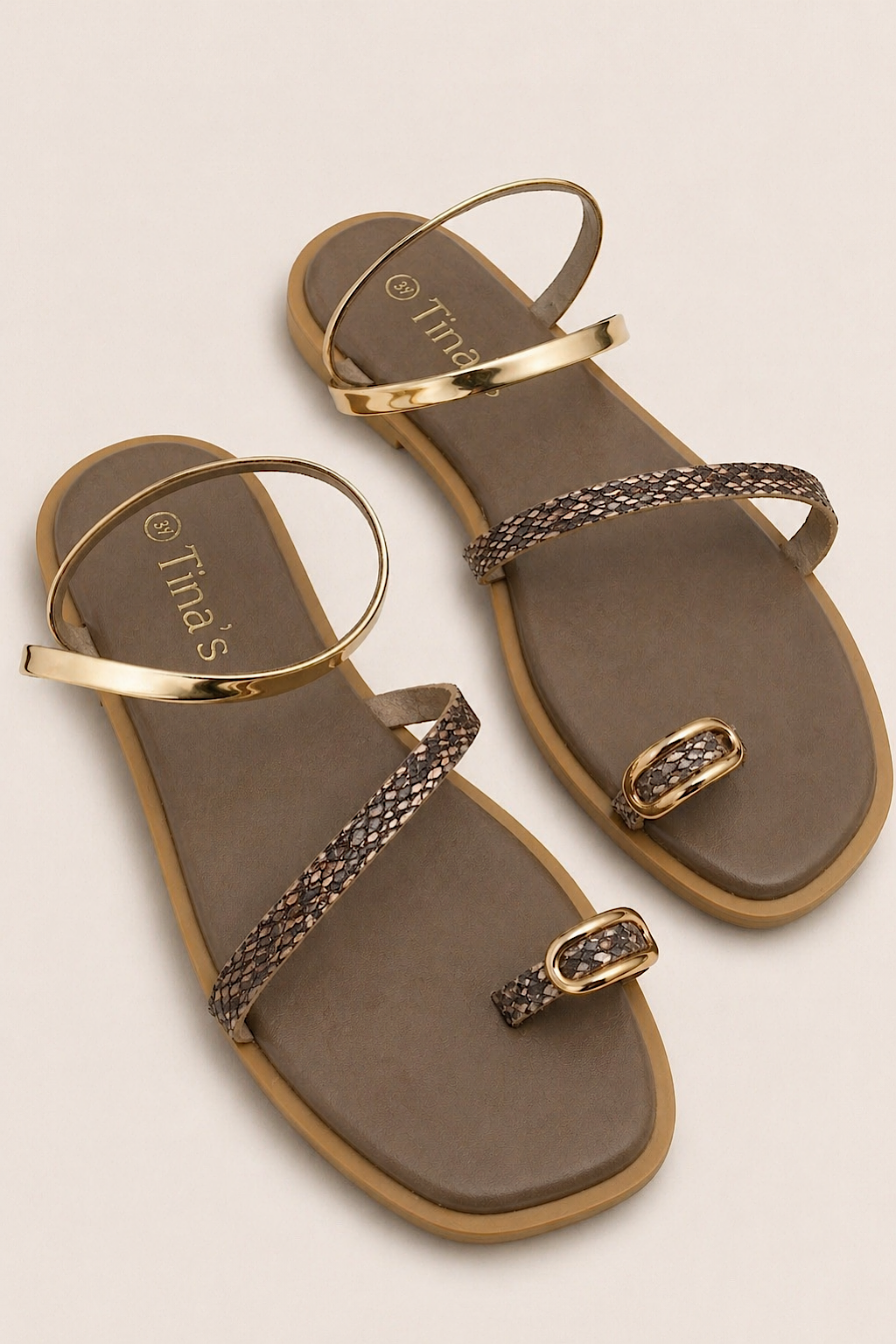 SANDALIA PLANA MUSE CAMEL