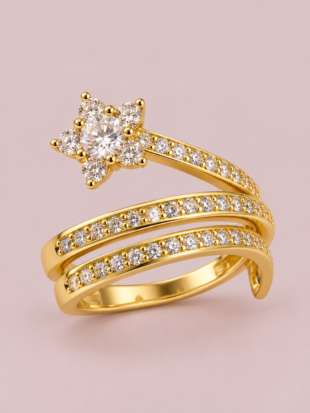 Anillo estrella cristales