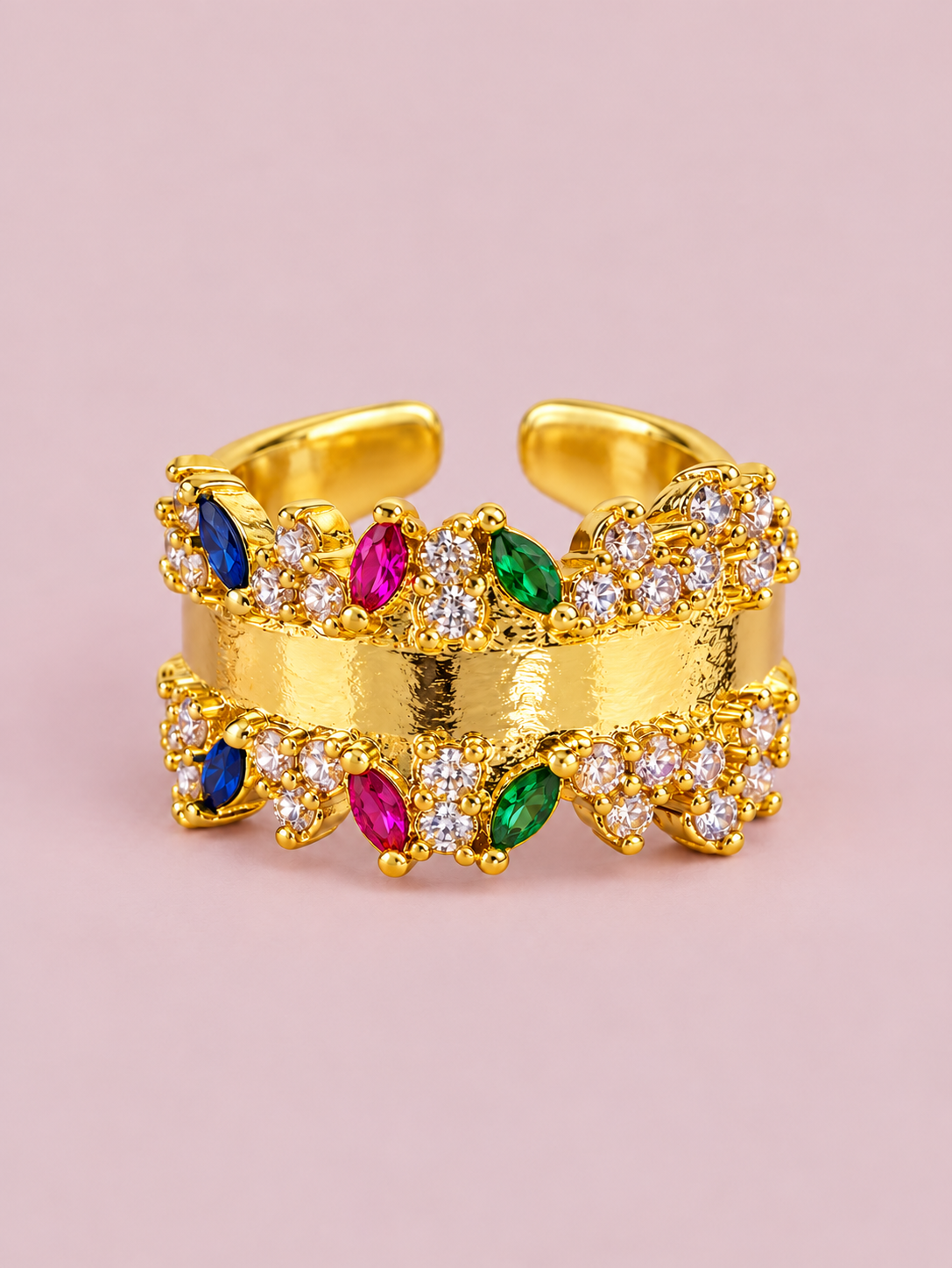 Anillo jardín cristales