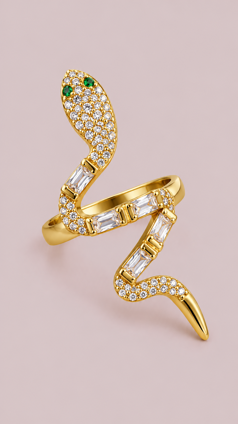 Anillo serpiente cristales