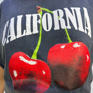 CAMISETA CEREZAS CALIFORNIA GRIS