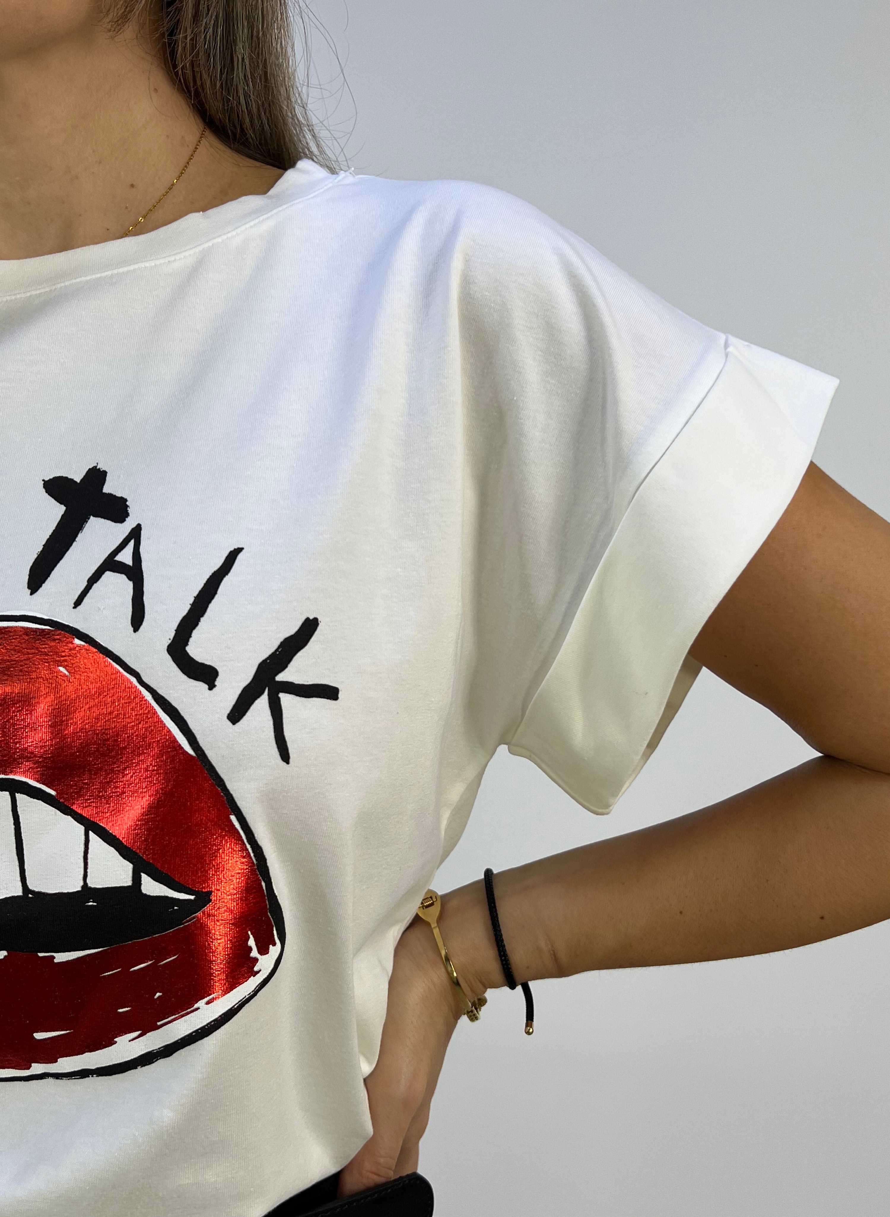 Camiseta labios rojos sale