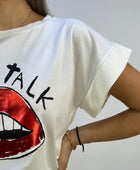 CAMISETA LABIOS ROJOS