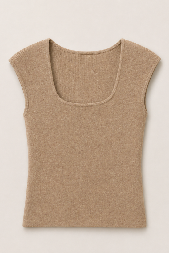 CAMISETA PUNTO ESCOTE CUADRADO