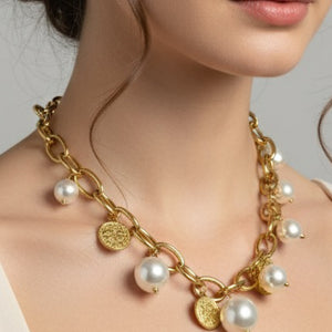COLLAR PERLAS + MEDALLAS
