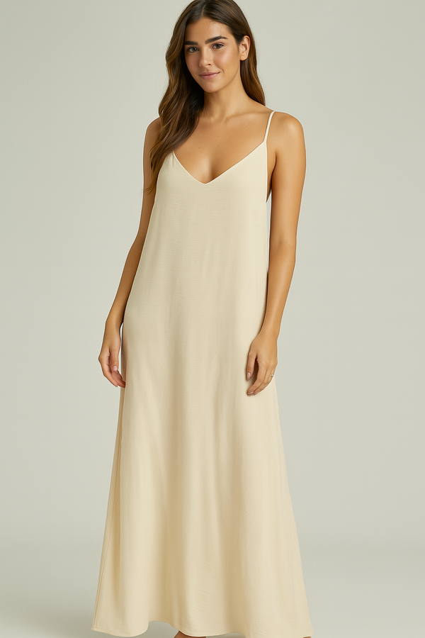 VESTIDO FLUIDO CARMESI