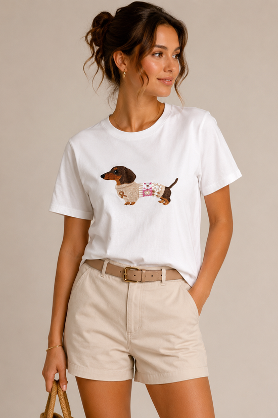 CAMISETA SALCHICHA BORDADO