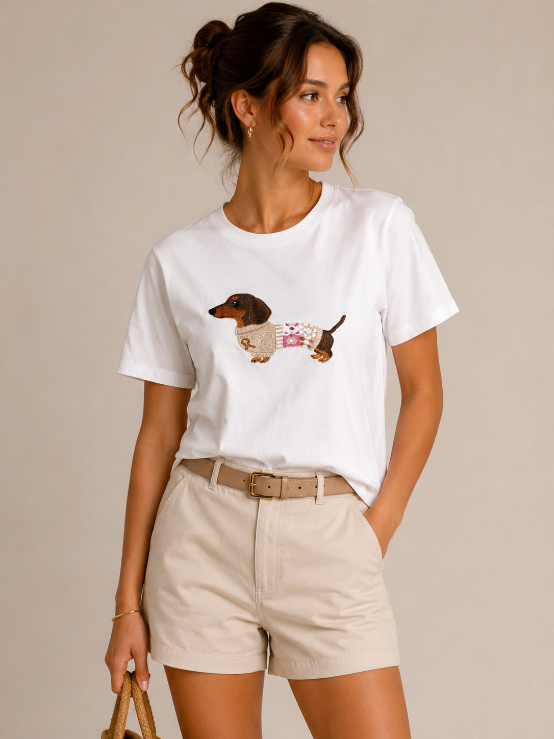 CAMISETA SALCHICHA BORDADO