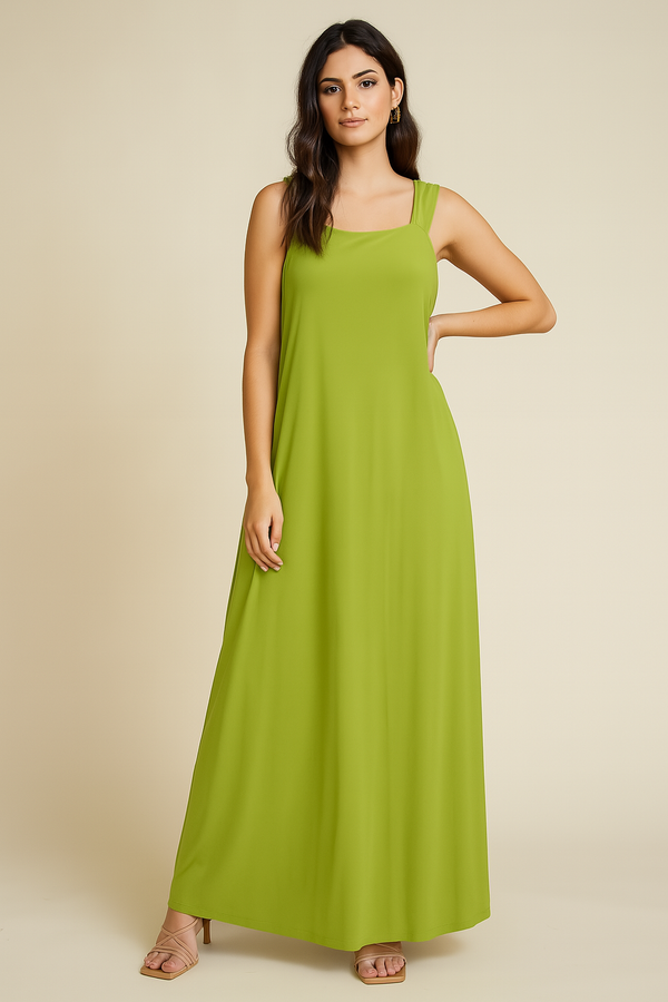 VESTIDO LARGO INDIA GREEN