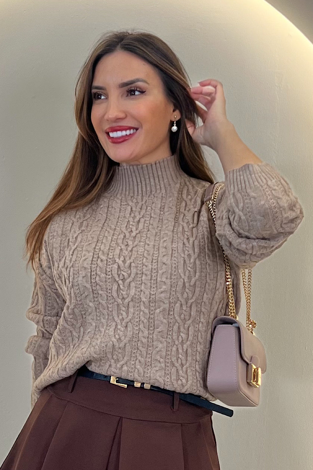 JERSEY TRENZADO CUELLO SUBIDO