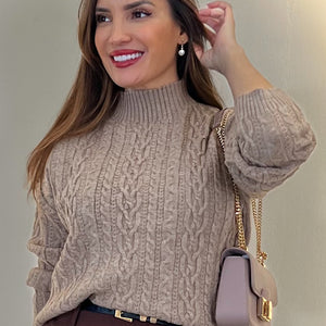 JERSEY TRENZADO CUELLO SUBIDO