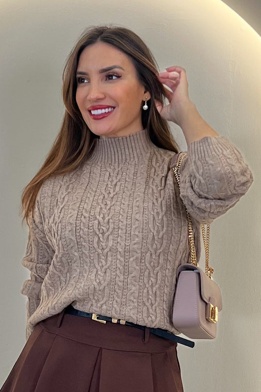 JERSEY TRENZADO CUELLO SUBIDO