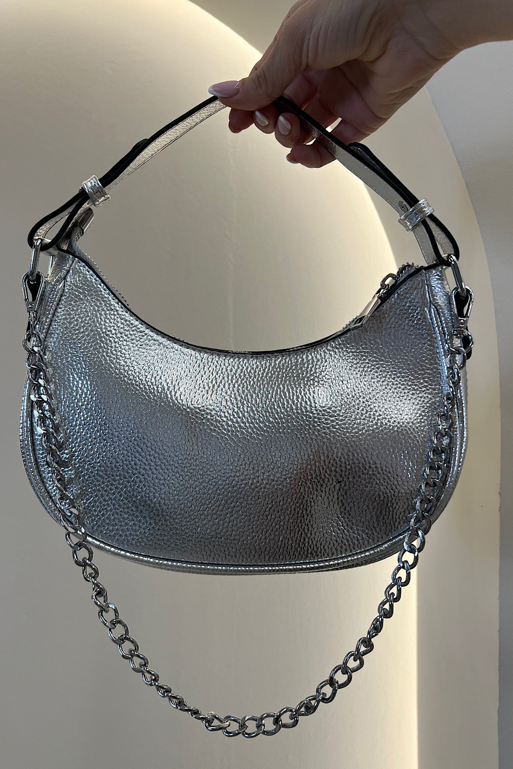 BOLSO LUNA PLATA