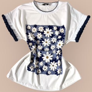 CAMISETA MANGA CORTA FLORES