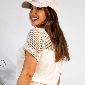 CAMISETA MANGA CORTA CROCHET