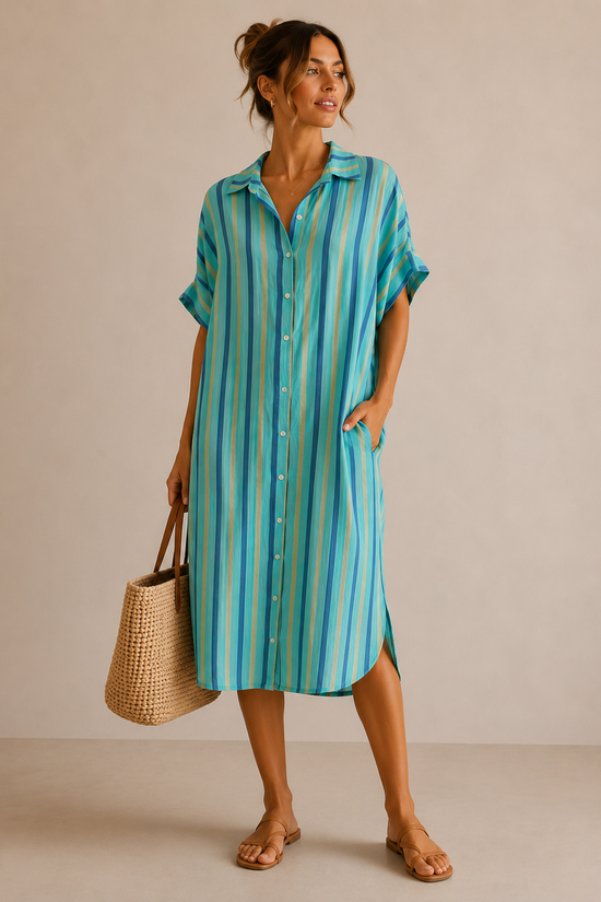 VESTIDO CAMISERO RAYAS GRETA