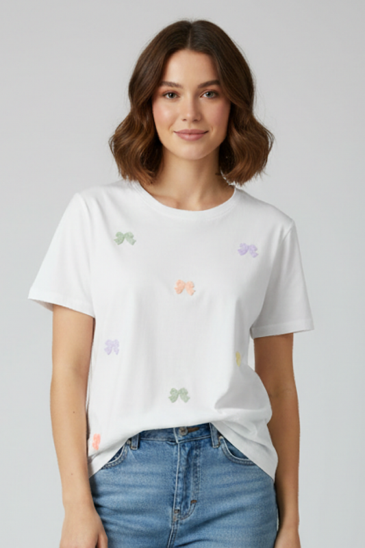 CAMISETA MANGA CORTA LAZO PRETTY