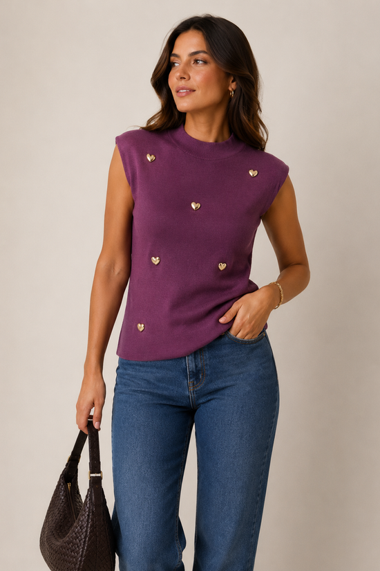 CAMISETA PUNTO CORAZONES