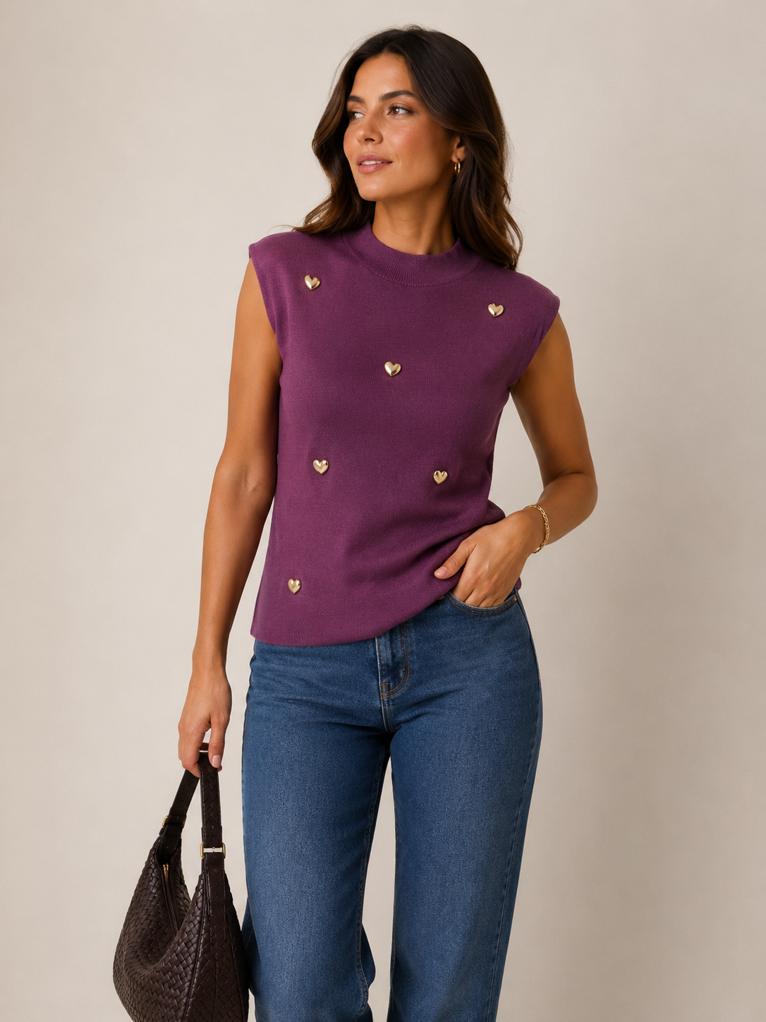 CAMISETA PUNTO CORAZONES