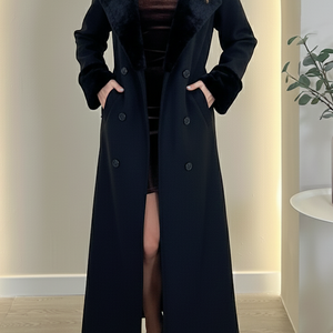 ABRIGO LARGO PELITO CUELLO Y PUÑO