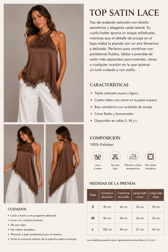 BLUSA SATEN CUELLO HALTER