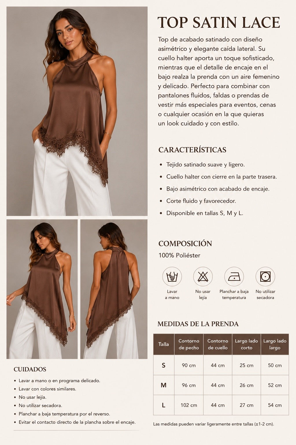 BLUSA SATEN CUELLO HALTER