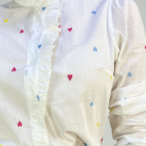 CAMISA BORDADA CORAZONES