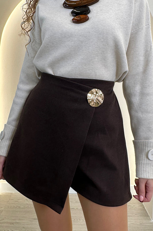 FALDA PANTALON HEBILLA CHOCO