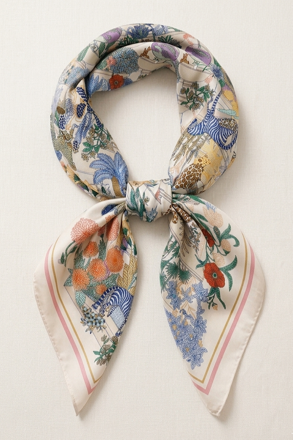 FOULARD IMPRIMÉ POLYNÉSIENNE