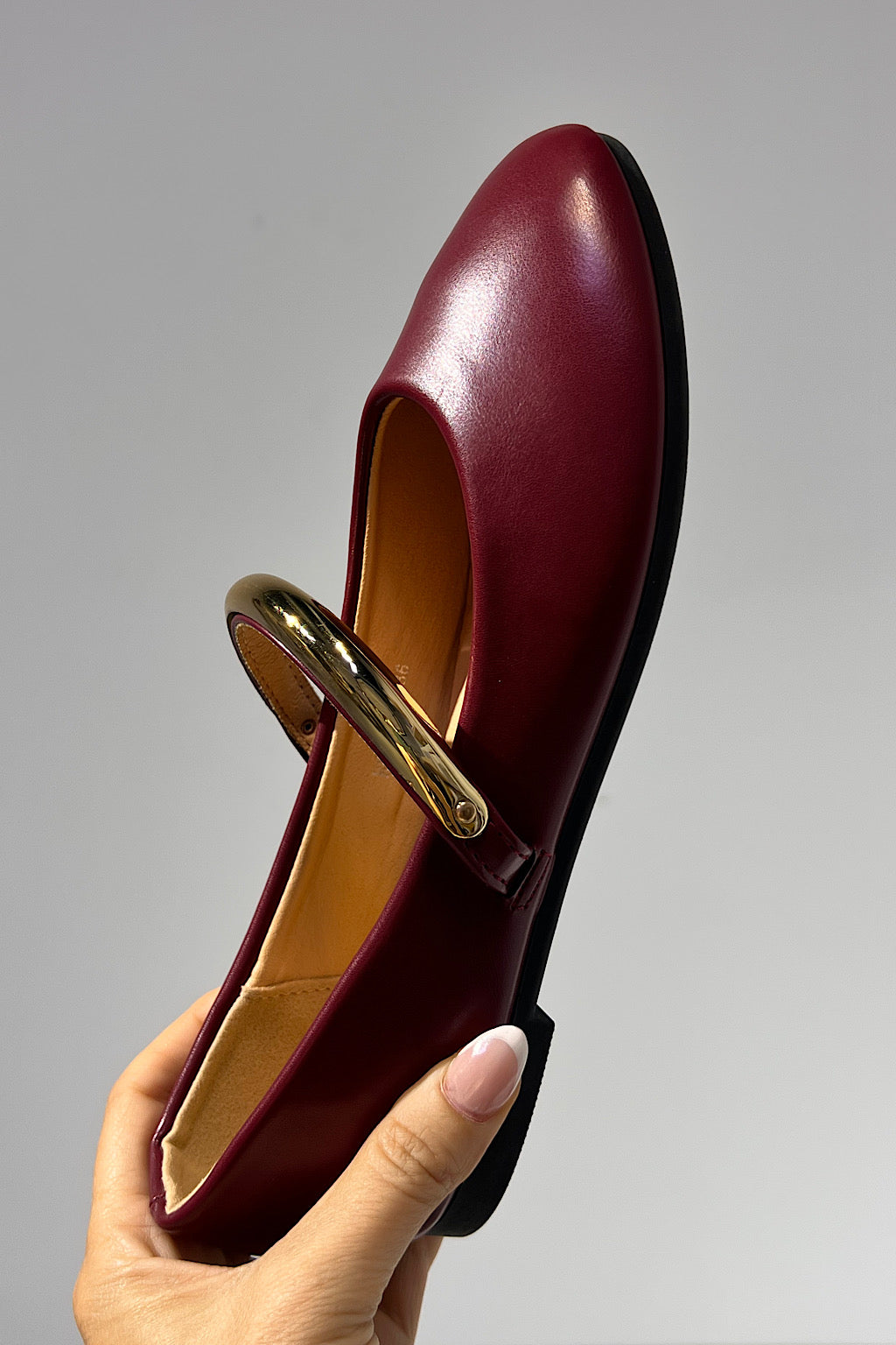 ZAPATO BAILARINA RUBY GRANATE