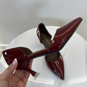 ZAPATO TACON SALON CHAROL GRANATE