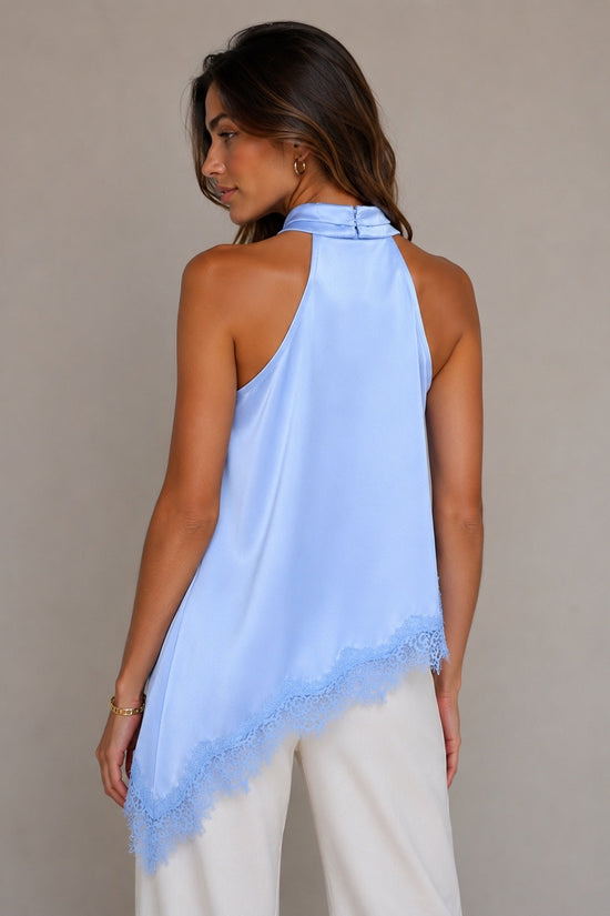 BLUSA SATEN CUELLO HALTER