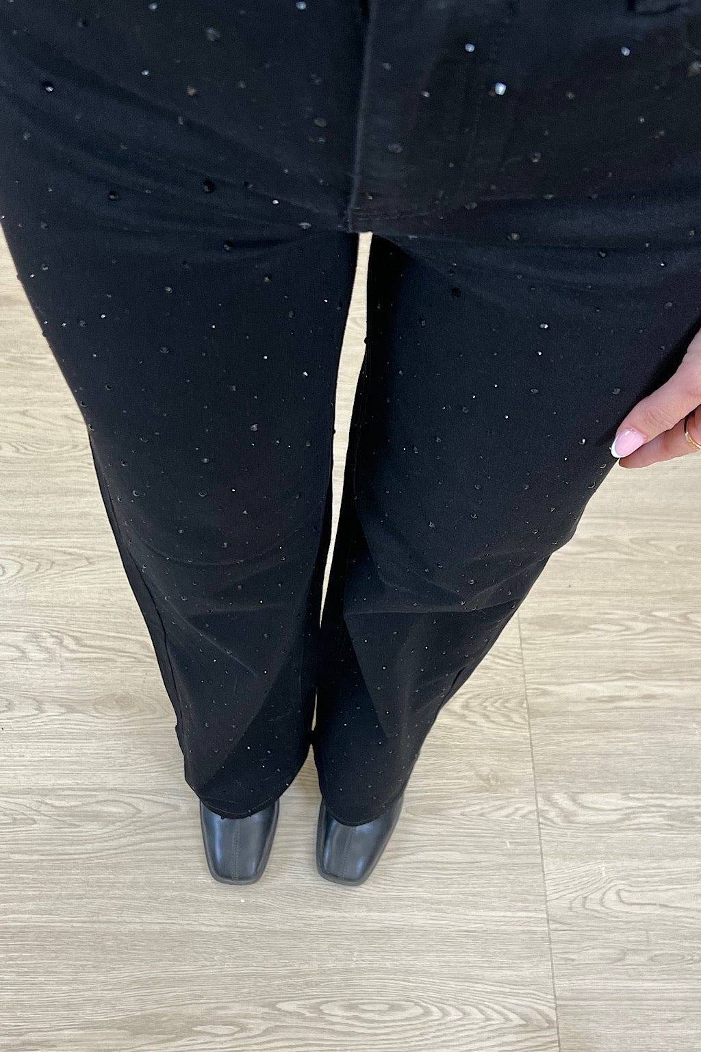 PANTALON VAQUERO BLACK CRISTALES